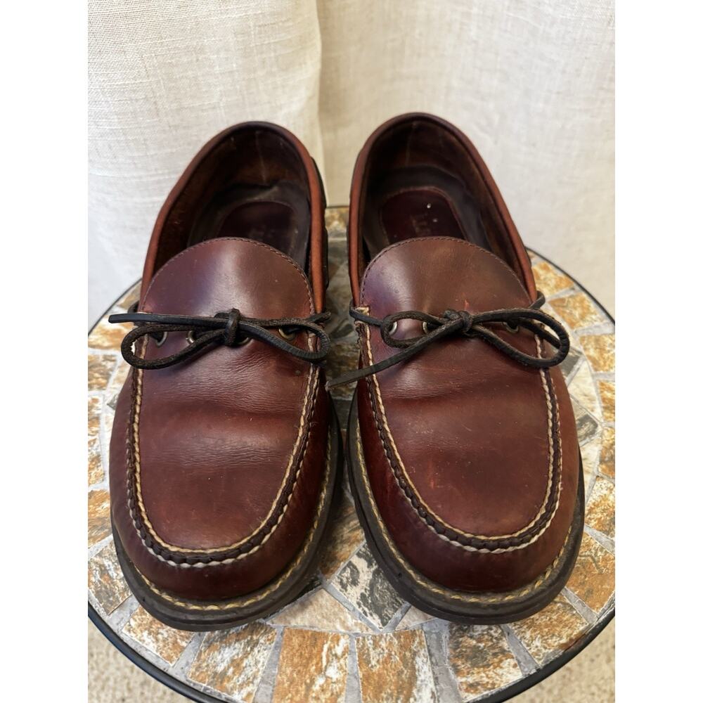 Restored Vintage L.L. Bean Leather Blucher Moccasins Men’s 9.5 D Lug Sole USA